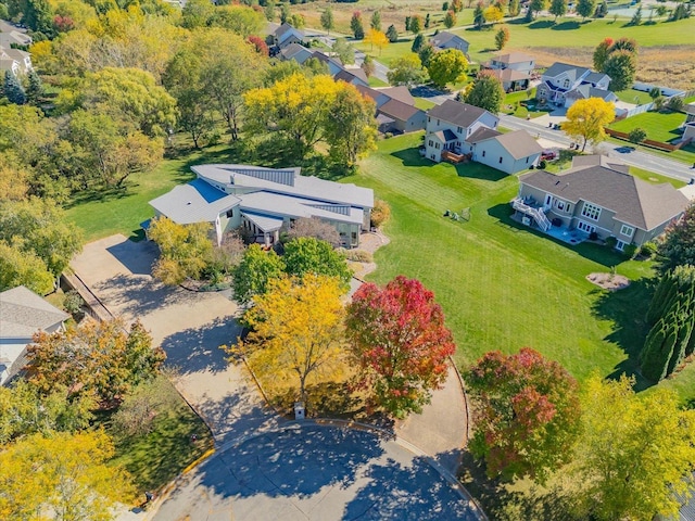 drone / aerial view with a residential view