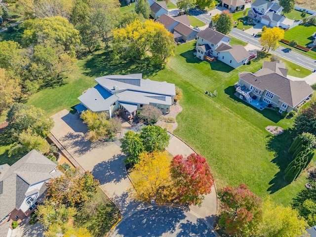 bird's eye view featuring a residential view