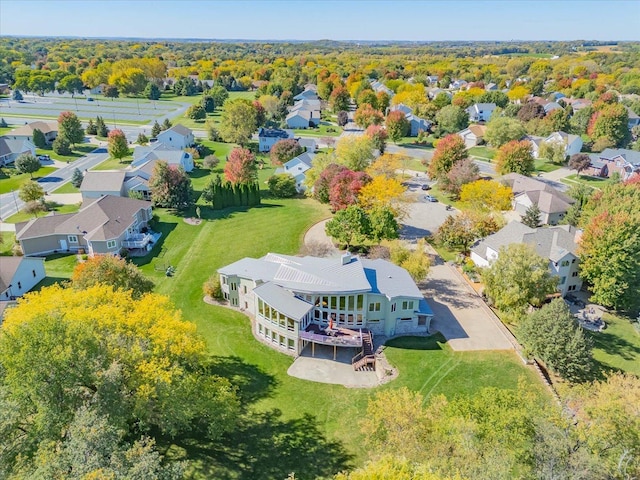 drone / aerial view featuring a residential view