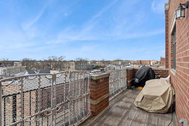 balcony with a grill