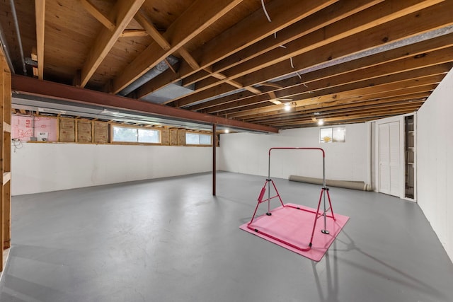 view of basement