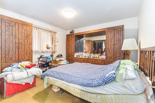 bedroom with carpet floors