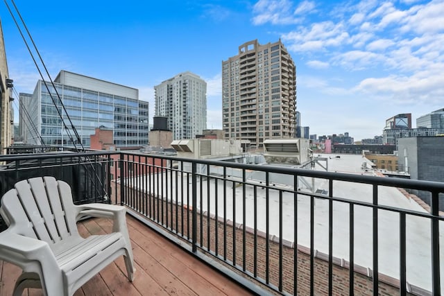 balcony with a city view