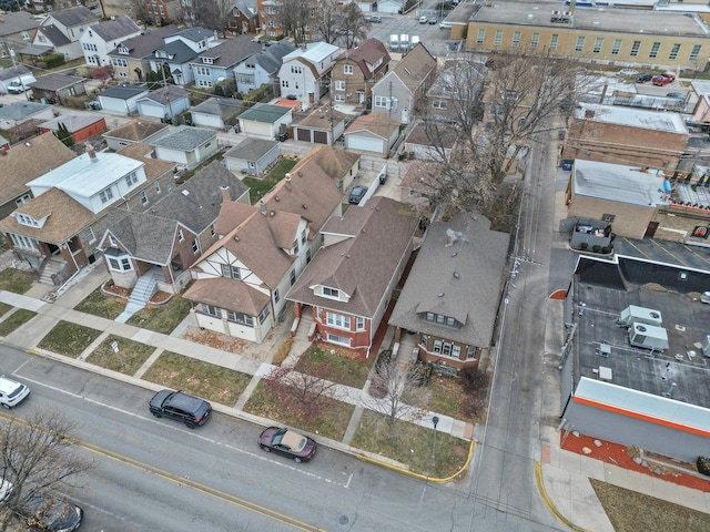 aerial view featuring a residential view