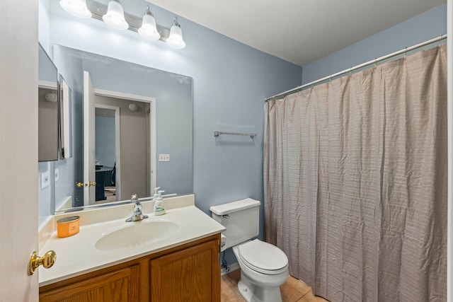 2031 Edinburgh Ln, Aurora, IL 60504 - full bath with vanity, tile patterned flooring, and a shower with shower curtain
