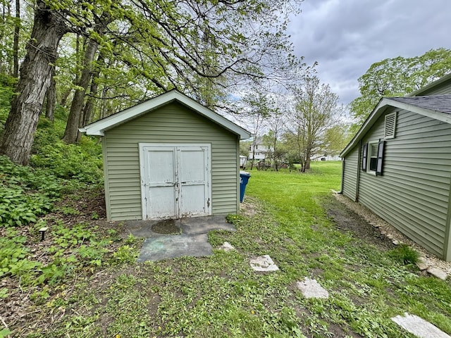 view of shed