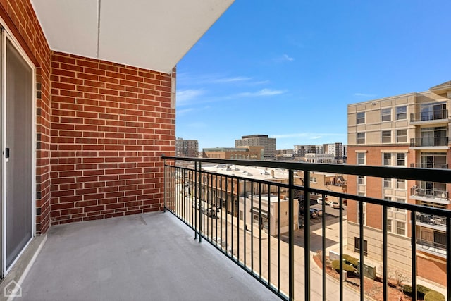 balcony featuring a city view