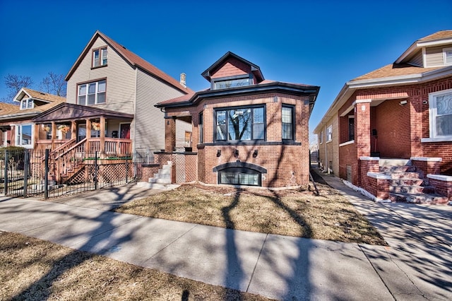 view of front of home with brick siding