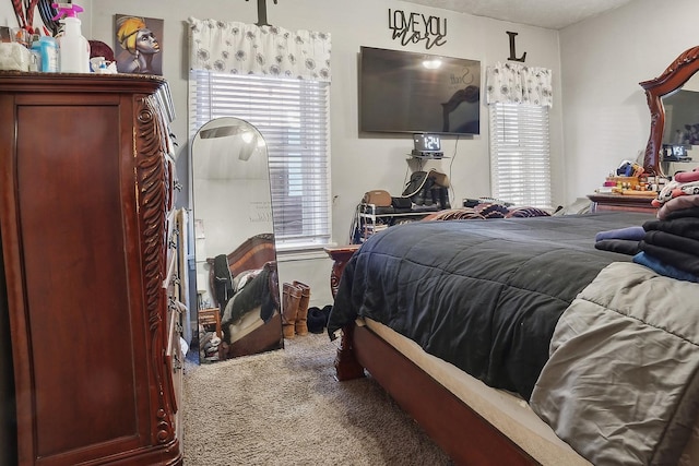 bedroom featuring carpet flooring