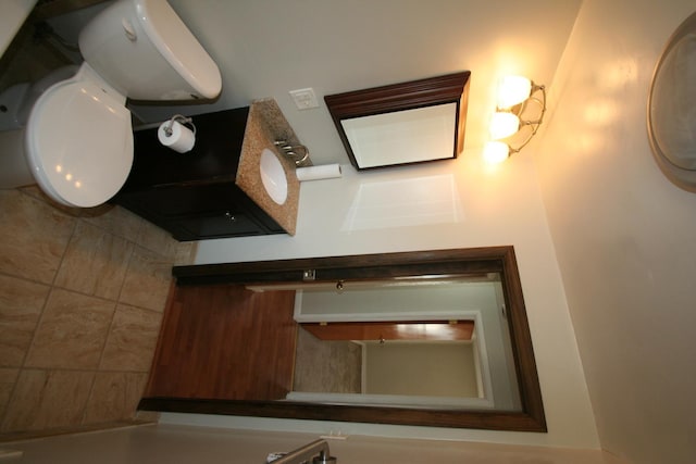 bathroom featuring toilet