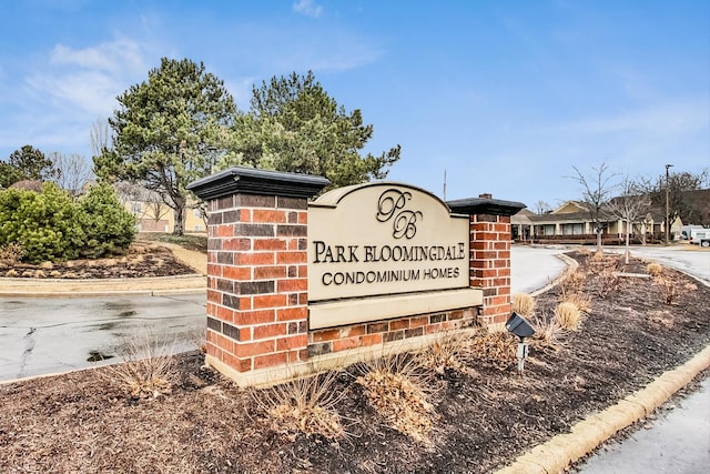 view of community sign