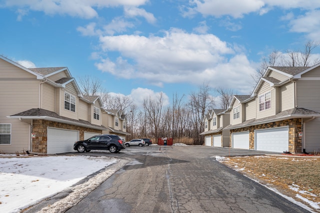 view of street featuring a residential view