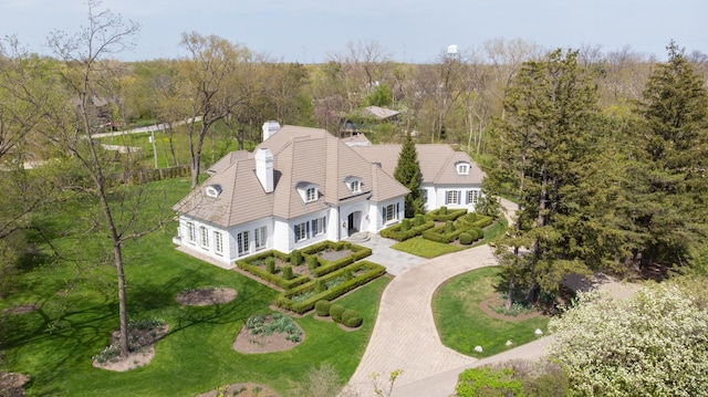 245 Maple Row, Northfield, IL 60093 - view from above of property featuring a forest