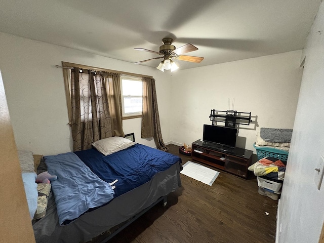 4257 W SW Hwy, Hometown, IL 60456 - bedroom with ceiling fan and wood finished floors