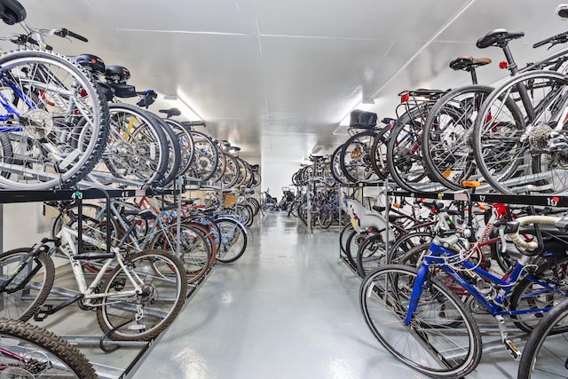 garage with bike storage