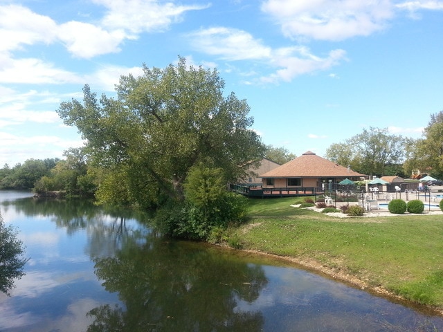 water view with fence