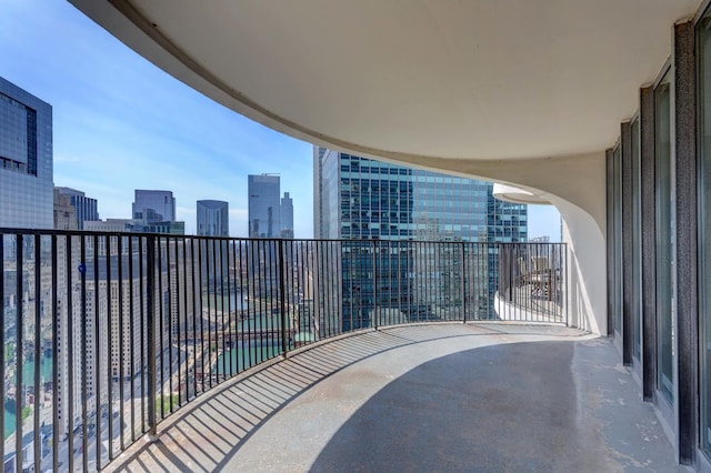 balcony with a view of city