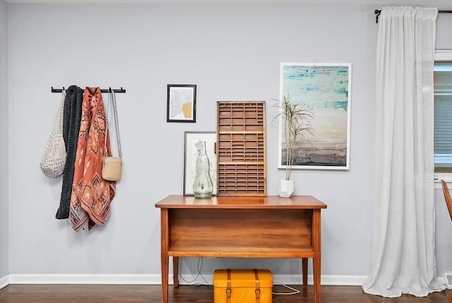 room details with wood finished floors and baseboards