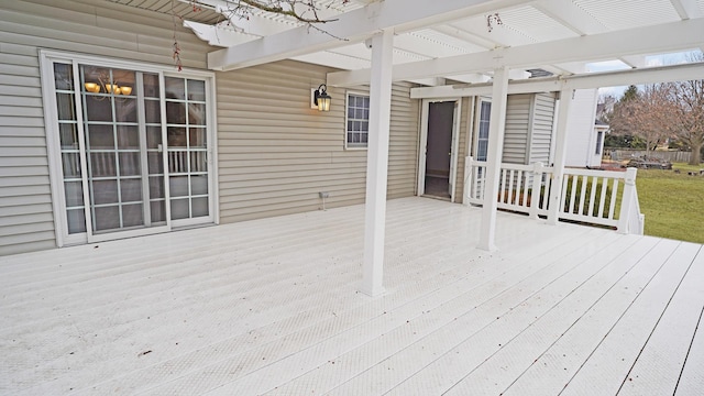 deck with a pergola