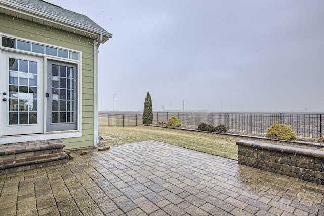 view of patio featuring a fenced backyard