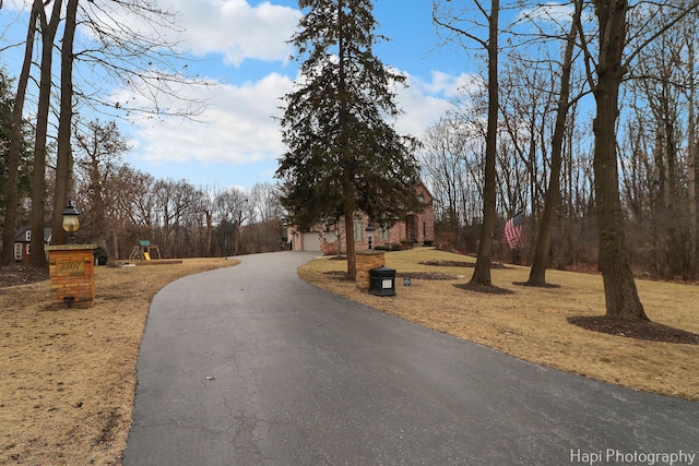 view of road featuring driveway