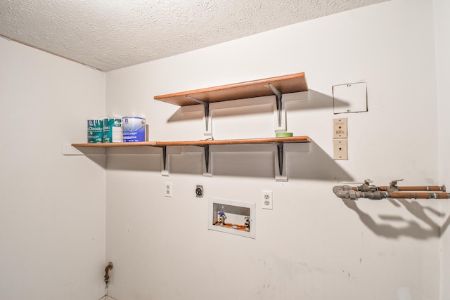 208 Carol Ct Unit A2, Pontiac, IL 61764 - laundry area with hookup for an electric dryer, hookup for a washing machine, and a textured ceiling