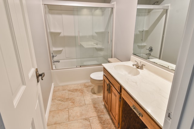 208 Carol Ct Unit A2, Pontiac, IL 61764 - full bath with vanity, toilet, and bath / shower combo with glass door