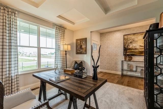 382 W Point Cir, Algonquin, IL 60102 - office featuring attic access, baseboards, and wood finished floors