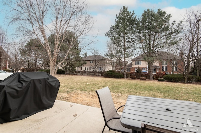 view of patio featuring area for grilling