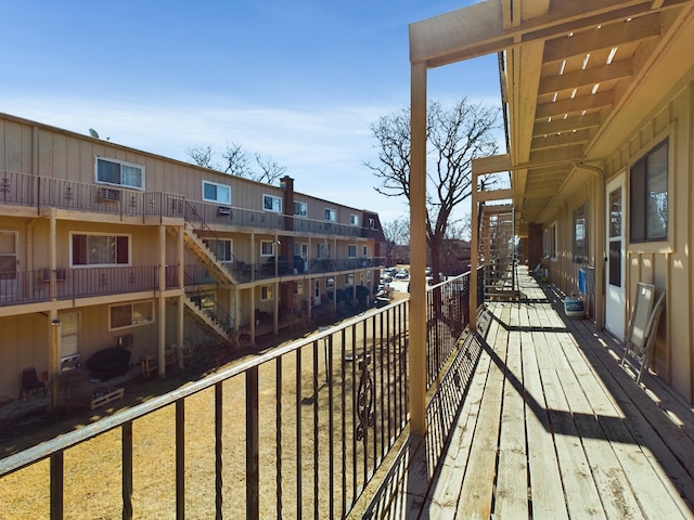 balcony featuring a residential view