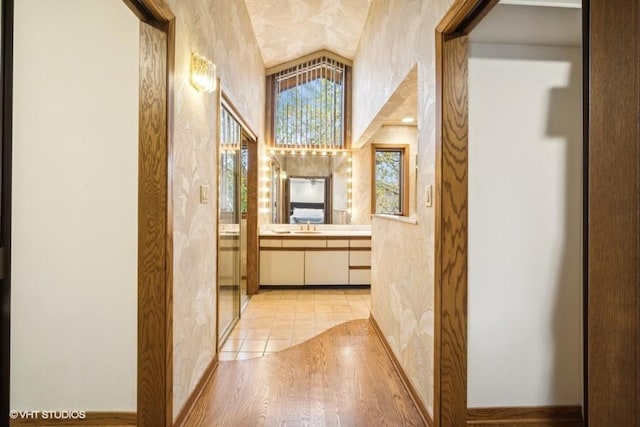 bathroom featuring vanity and tile patterned floors