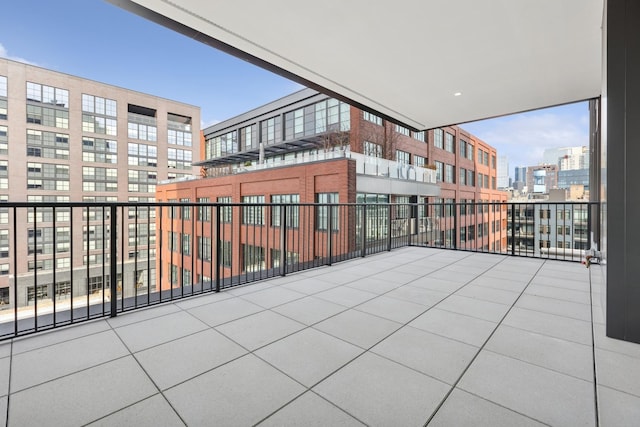 balcony with a view of city