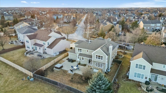 drone / aerial view featuring a residential view