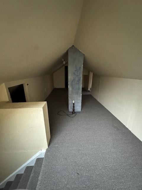 220 N Sumner Ave, Aurora, IL 60505 - bonus room with vaulted ceiling, carpet flooring, and stairs