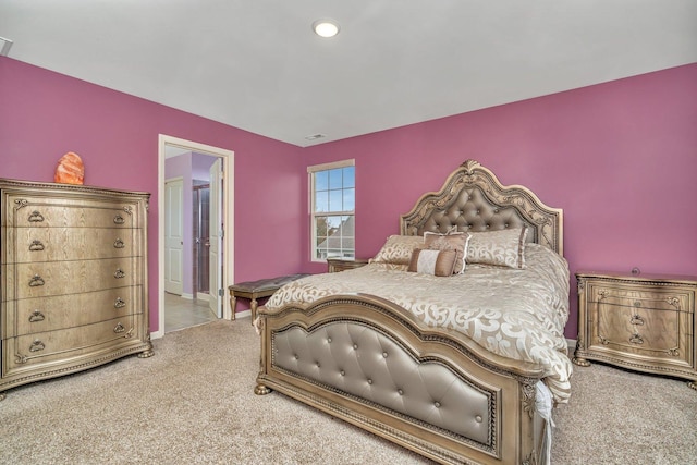 bedroom with carpet floors