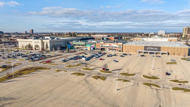 aerial view featuring a city view