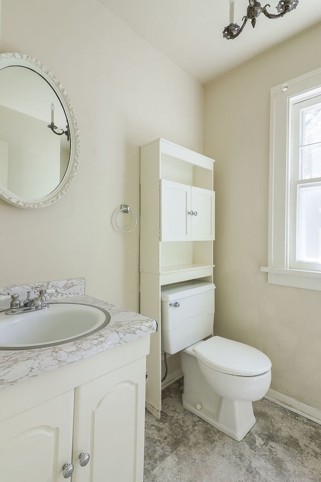 831 W Galena Blvd, Aurora, IL 60506 - half bathroom featuring toilet and vanity
