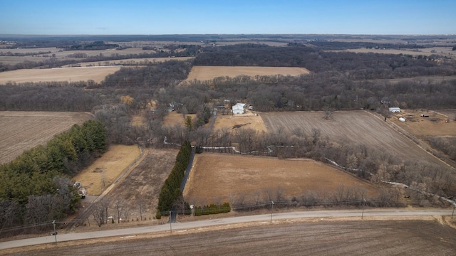 bird's eye view featuring a rural view