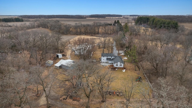 bird's eye view featuring a rural view