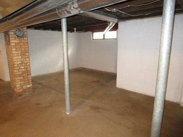 view of basement