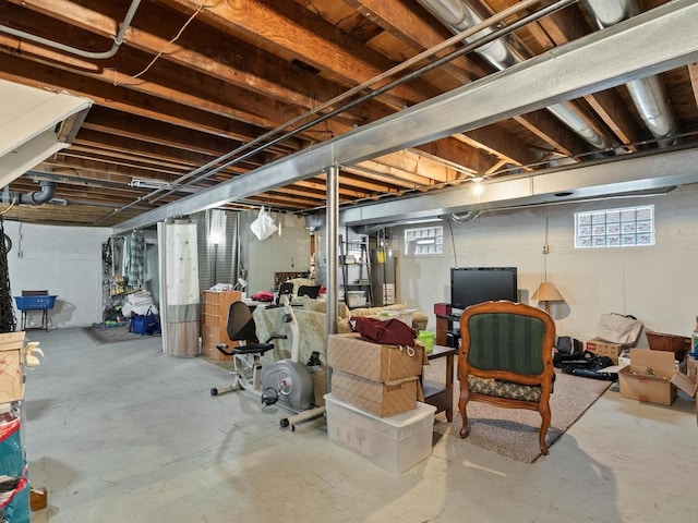 basement featuring a wealth of natural light