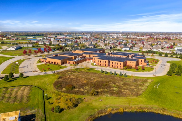 733 Juniper St, Oswego, IL 60543 - aerial perspective of suburban area featuring a nearby body of water