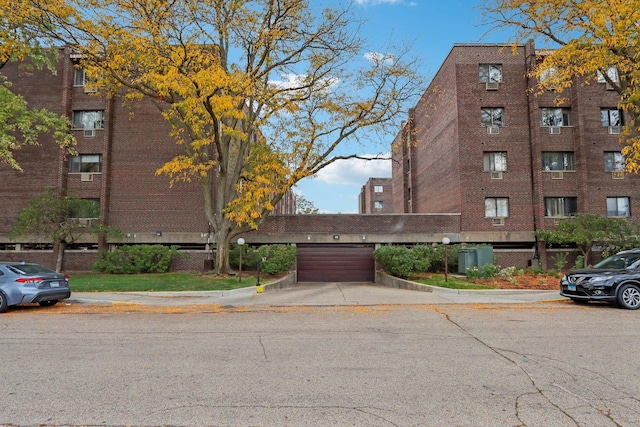 view of property with a garage