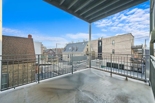 balcony with a residential view