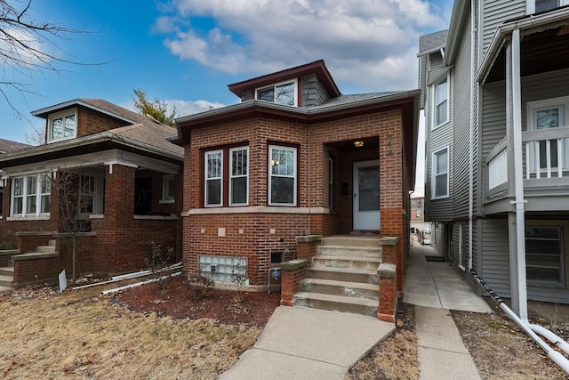 view of front of property with brick siding