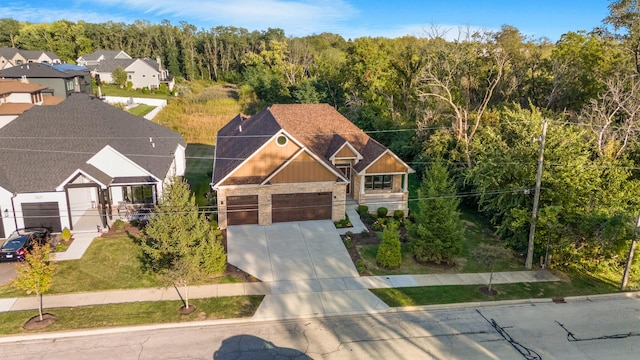 aerial view featuring a residential view