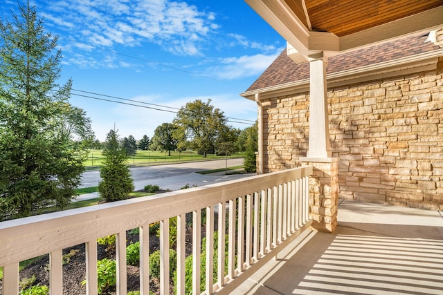 balcony with a porch