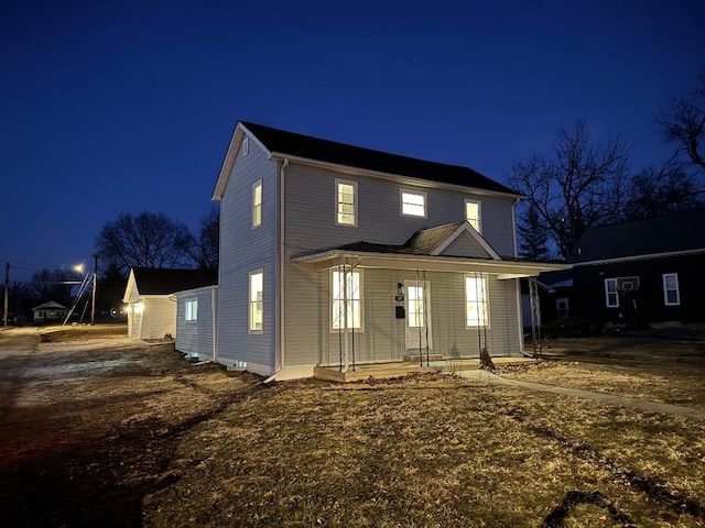 traditional home with a porch