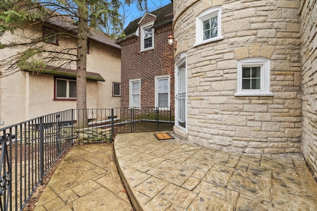 view of patio with fence