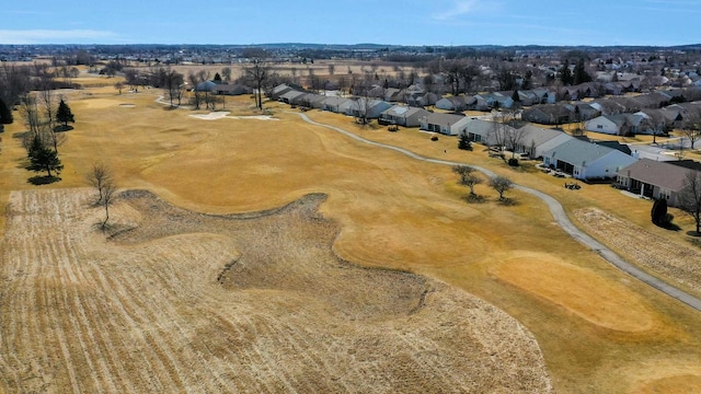 bird's eye view with a residential view